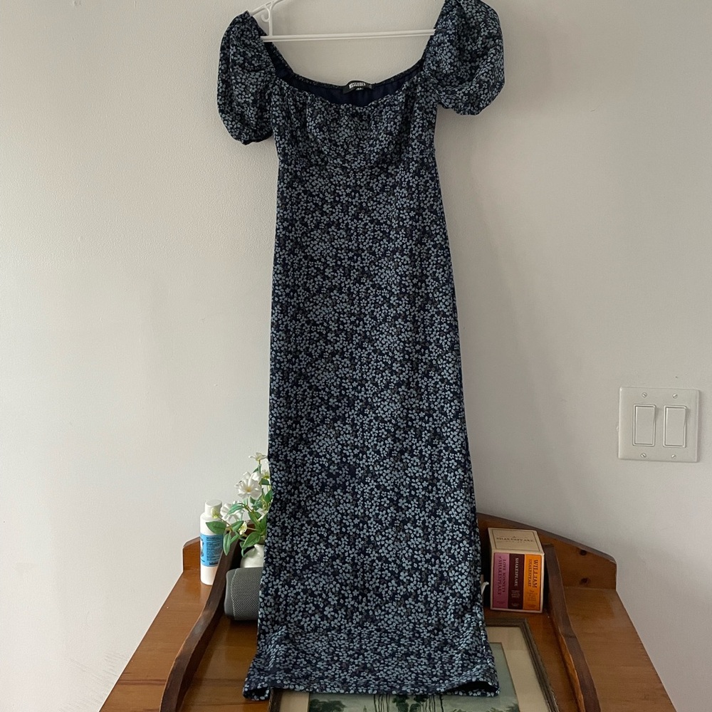 Missguided Floral Midi Bodycon Dress, Size XS